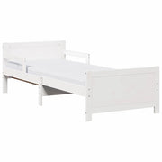 Letto singolo | Letto per adulti | Struttura letta con materasso estensibile Bianco 80 x 200 cm