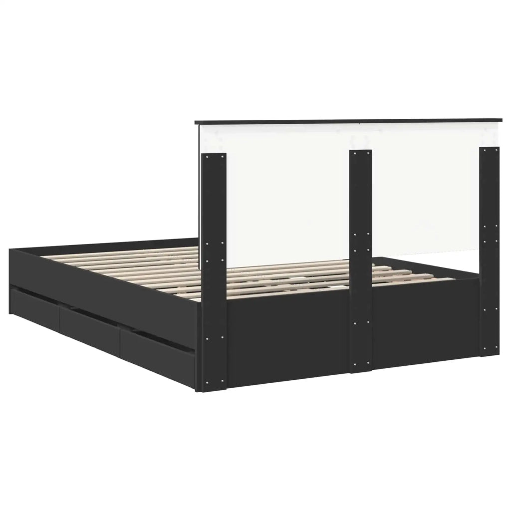 Struttura del letto Nero 140 x 200 cm Legno Ingegnerizzato 3409462