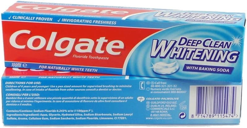 COLGATE DENTIFRICIO DEEP CLEAN WHITENING 100 ML