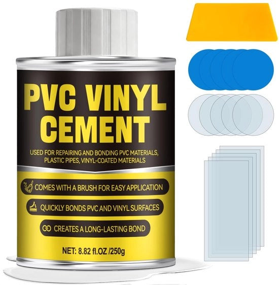 Lijm a base plastica 250 g - Lijm PVC - Impermeabile - Aggancio duraturo - Kit di riparazione - Flessibile e resistente alle fessurazioni - Lijm per riparazioni