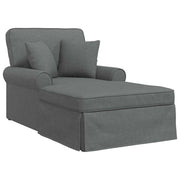 Chaise Longe con Gonna con cuscino 3 pz Grigio scuro Tessuto CFW1105178