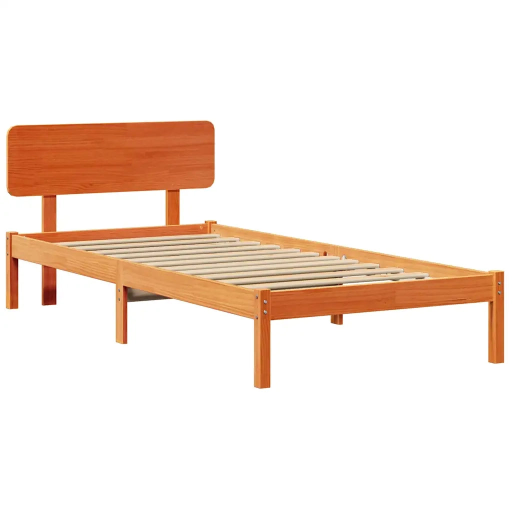 Struttura del letto Marrone cerato 90 x 190 cm Pino massello 872130