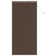 Tenda Veneziana | Tenda a lamelle Marrone Scuro con Motivo 213 x 90 cm 25 mm PVC