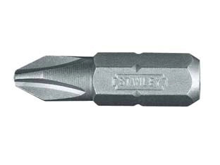 INSERTO A CROCE PHILLIPS PER AVVITATORI- - mm.25 PH2 - 25 pezzi STANLEY