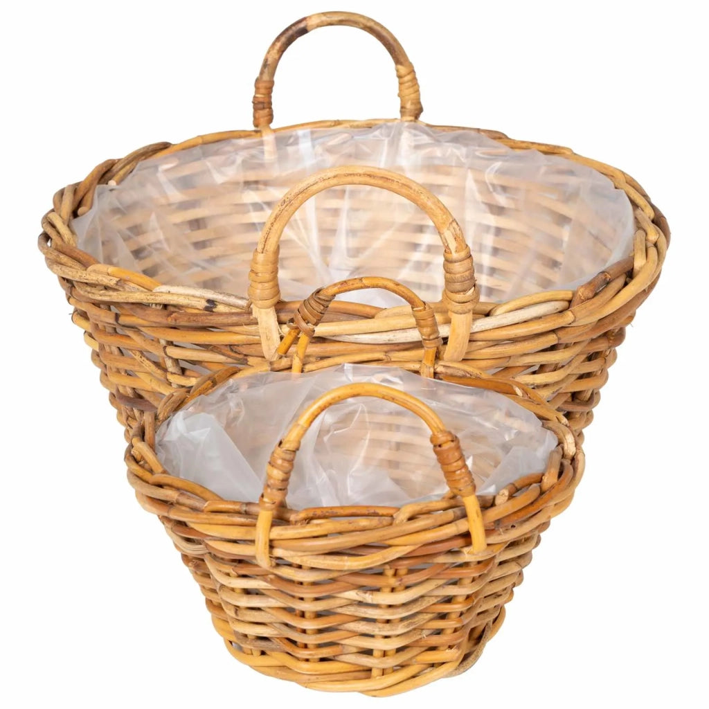 Cesto per Piante con archiviazione 2 pz Marrone Rattan Lacak CFW7609712