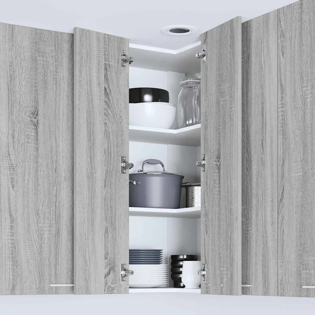 Armadio pensile | Mobile da Cucina Grigio Sonoma e Bianco 57 x 57 x 100 cm