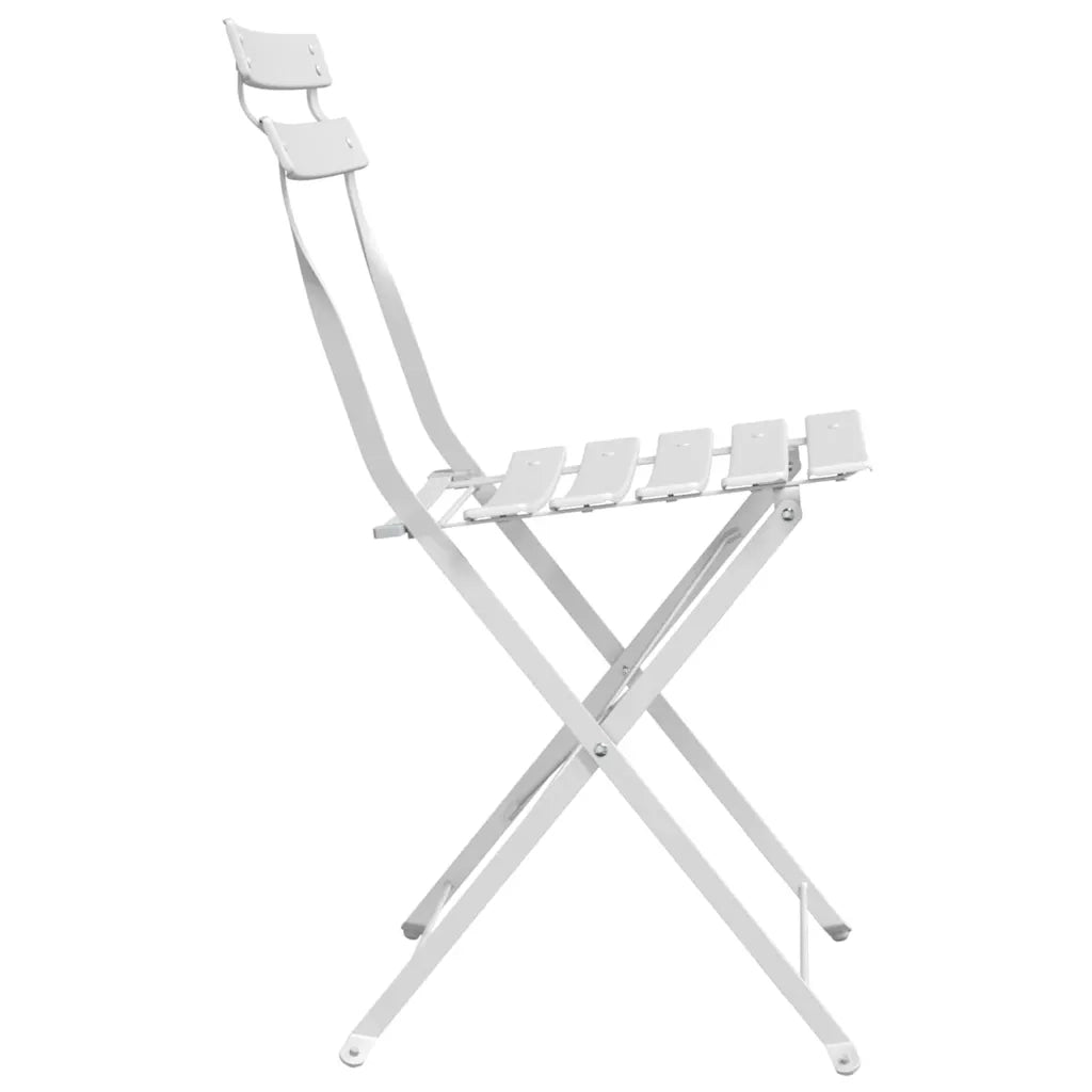 Sedia Pieghevole da Giardino 2 pz | Sedie da Esterno Bianco 42 x 46 x 82cm