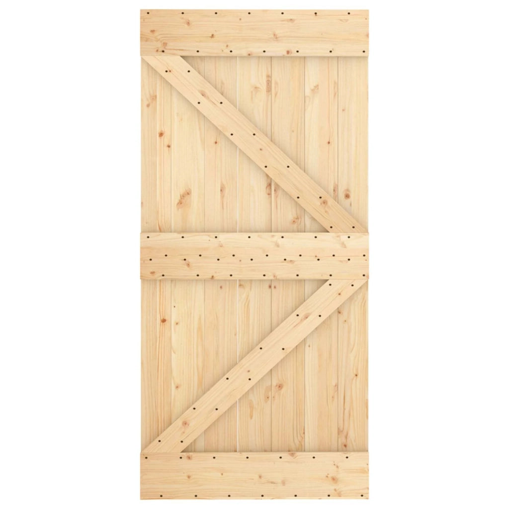 Porta scorrevole Naturale e Bianco 100 x 210 cm 3445025