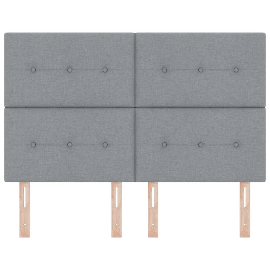 Testiera | Testata LED con strisce LED Grigio chiaro 144 cm Tessuto
