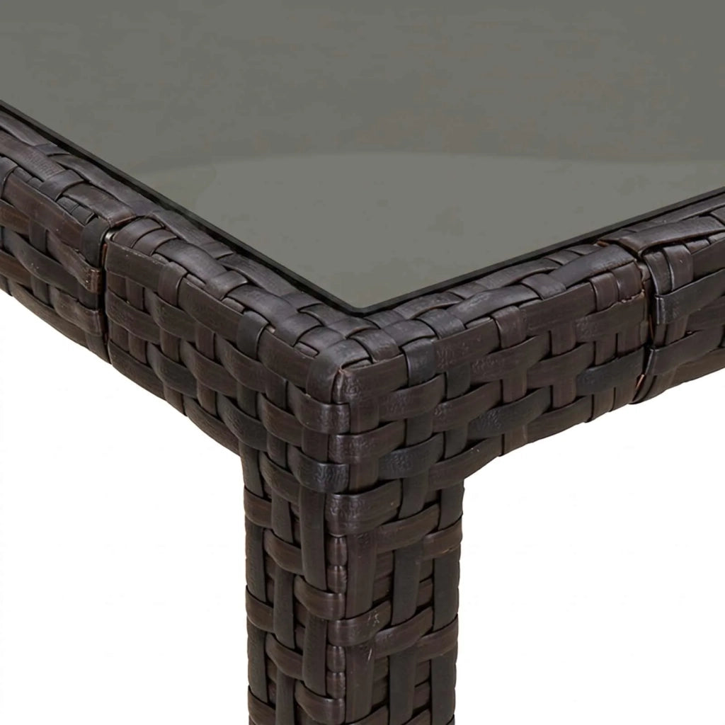 Tavolo da Giardino Marrone 150 x 90 x 75 cm polyrattan 362539