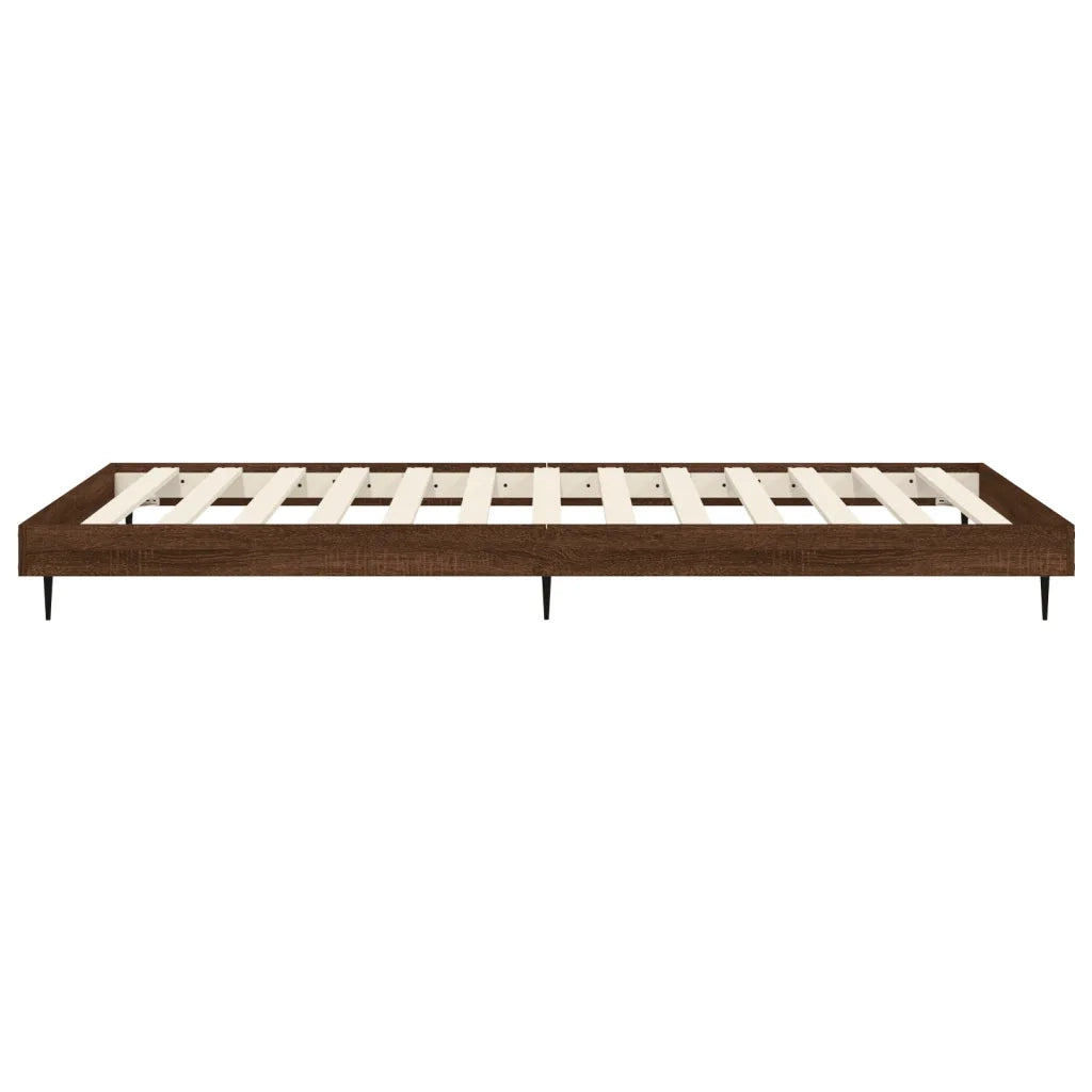 Giroletto senza Materasso-Struttura Letto Rovere Marrone 100x200 cm Truciolato 707854