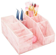 Organizzatore per trucco acqua resistente - 3 cassette in acrilico/marmo - Incluso pinza di apertura