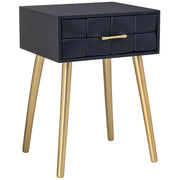 Comodino in legno nero 44x38x63h cm