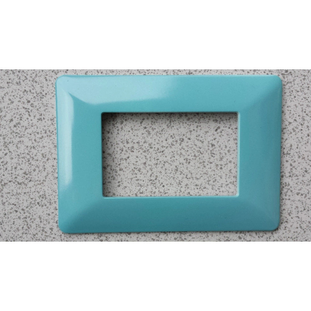 Trade Shop - Placchette Placche In Abs Per Serie Matix Bticino Compatibile 3 4 6 Moduli Color - Azzurro -3 Fori     -
