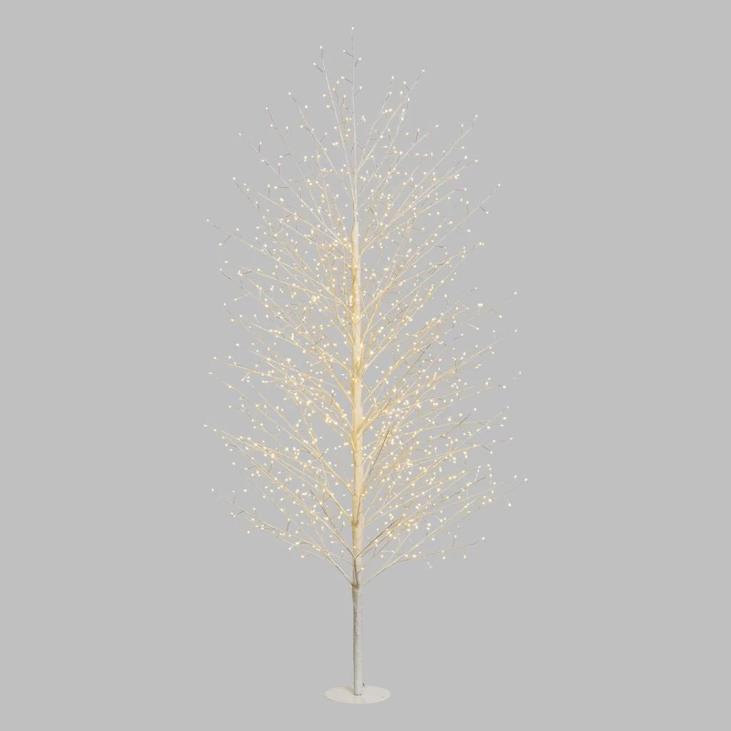 Albero Ramo Tiglio bianco o champagne da 1,7 m, 784 microled bianco caldo, uso interno - bianco