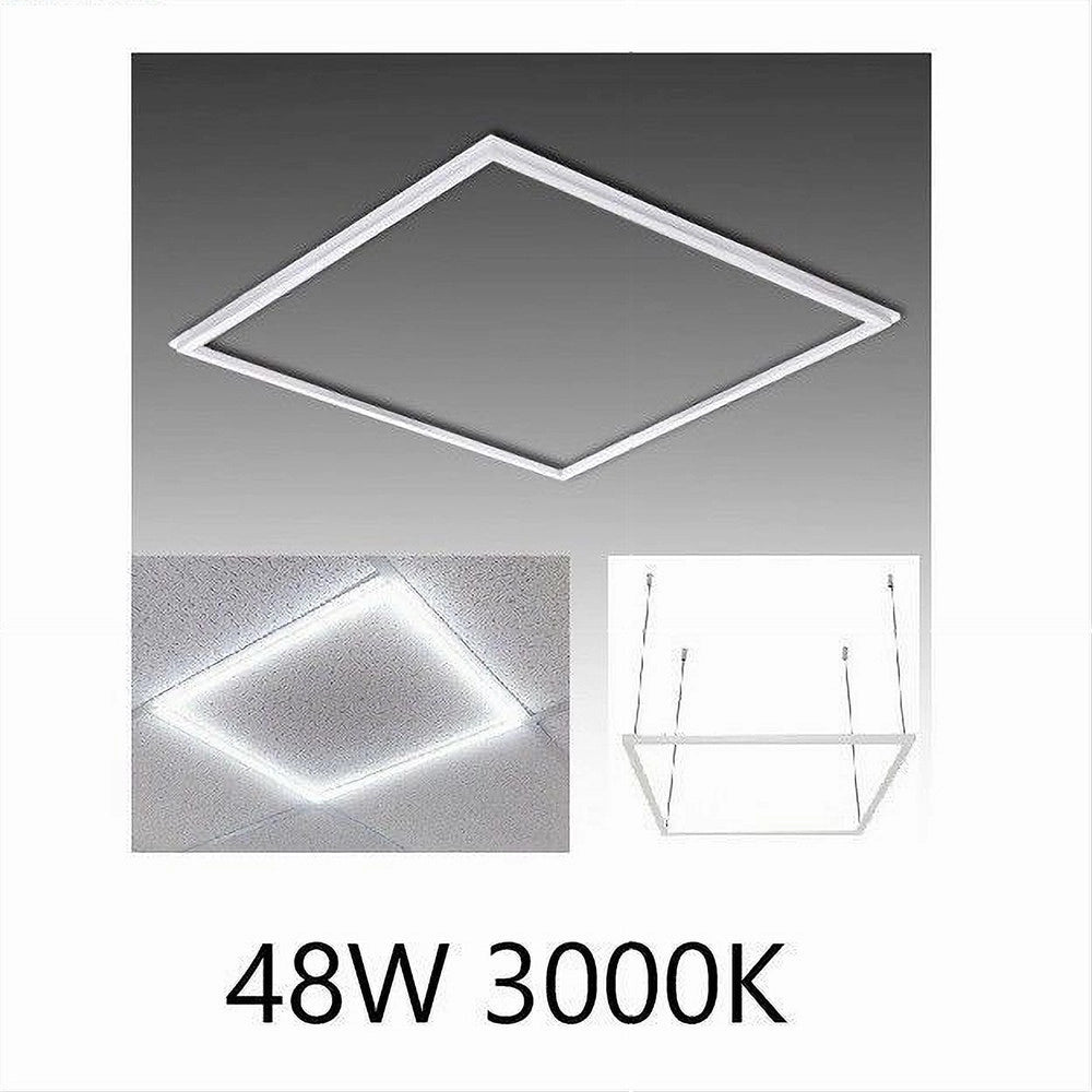Trade Shop - Pannello Led Telaio Luminoso Cornice 60x60 Cm 48 W 5700lm Lampadario Sospensione Tot - -bianco Caldo      -