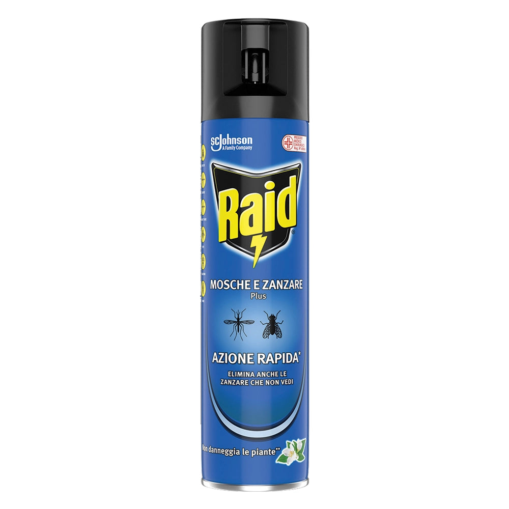 INSETTICIDA SPRAY 'MOSCHE E ZANZARE PLUS' ml 400  - RAID