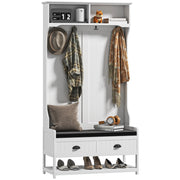 Appendiabiti con panca e scarpiere ¨C zephmum ¨C Bianco e Grigio