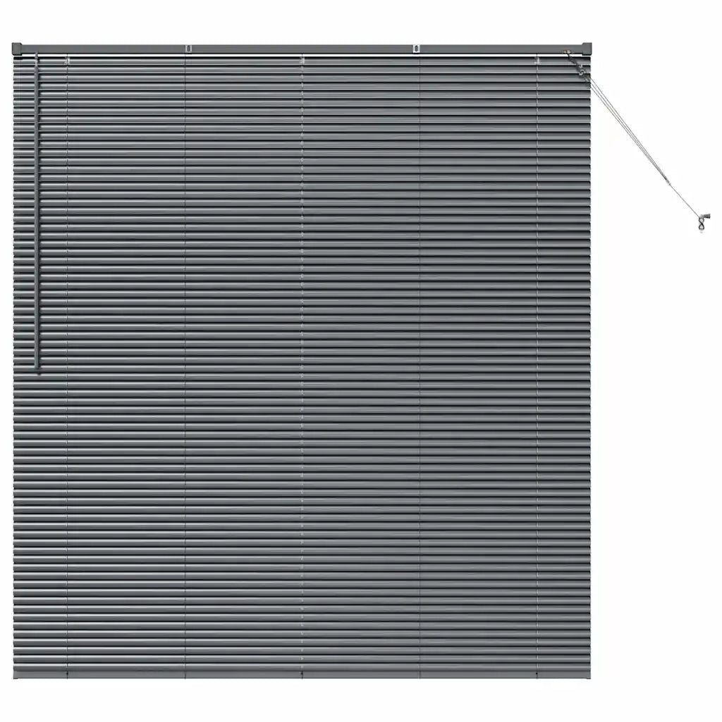 Tendaggi a Veneziana | Tenda a lamelle Grigio scuro 175 x 155 cm Alluminio