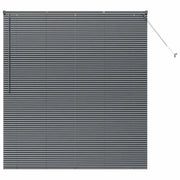 Tendaggi a Veneziana | Tenda a lamelle Grigio scuro 175 x 155 cm Alluminio