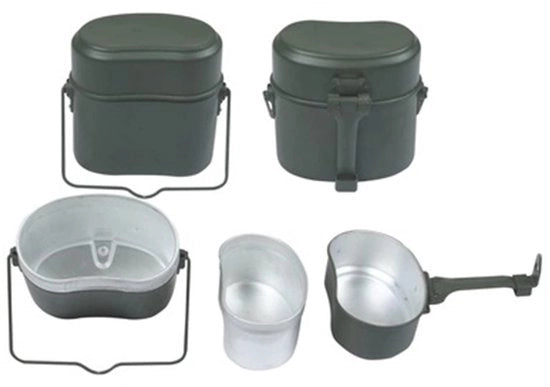 Misure Militari in Lega di Alluminio - Ciotola Multifunzionale con Maniglia Antiscivolo - Adatta per l'Esterno - Duratura - Resistente ai Colpi - Ciotola per Cucina