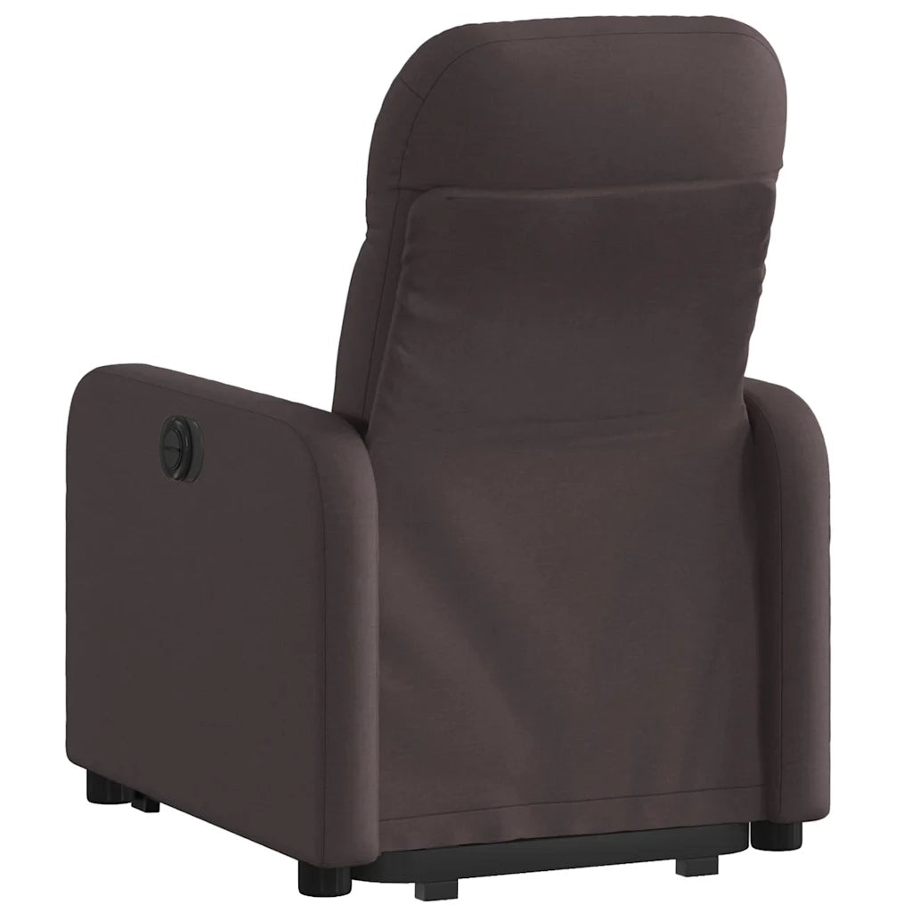 Poltrona | Sedia Relax Alzapersona Reclinante Elettrica Marrone Scuro Tessuto