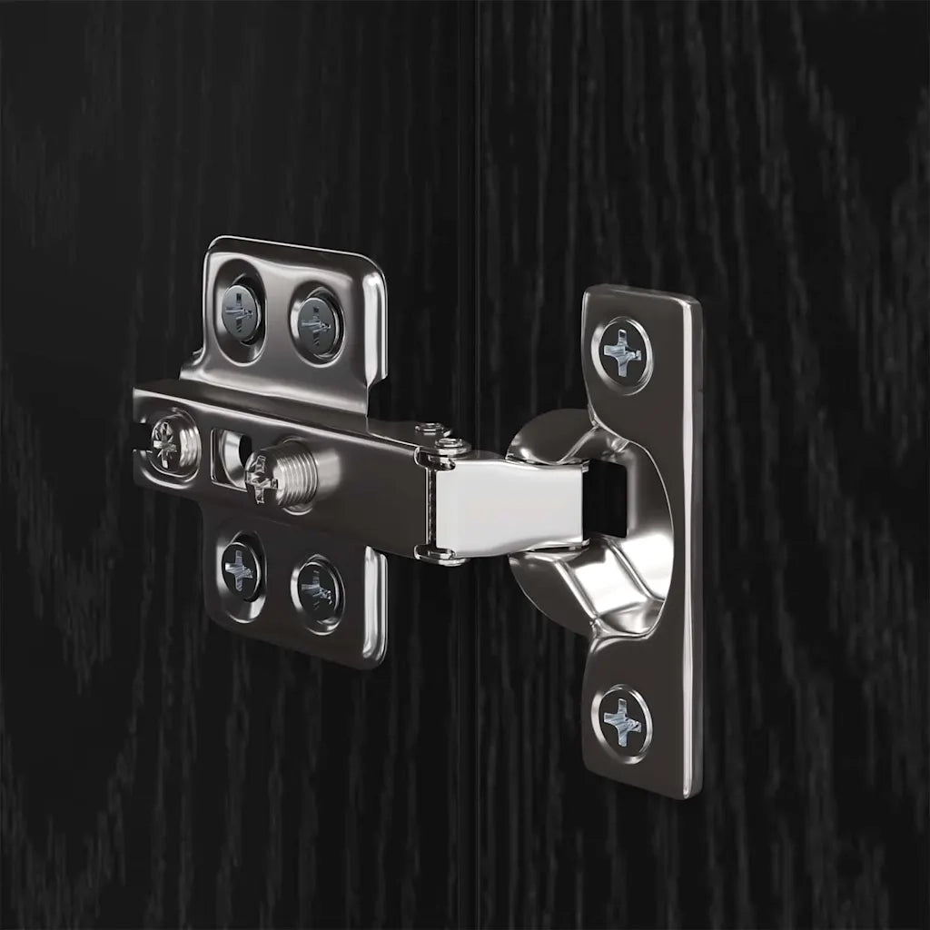 Set mobile TV con cassetto 4 pcs Rovere Nero Legno multistrato 3393262