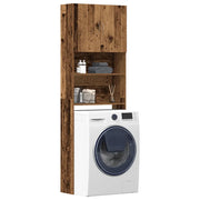 Mobile Lavatrice Legno Antico 64x24x190 cm in Legno Multistrato 859134