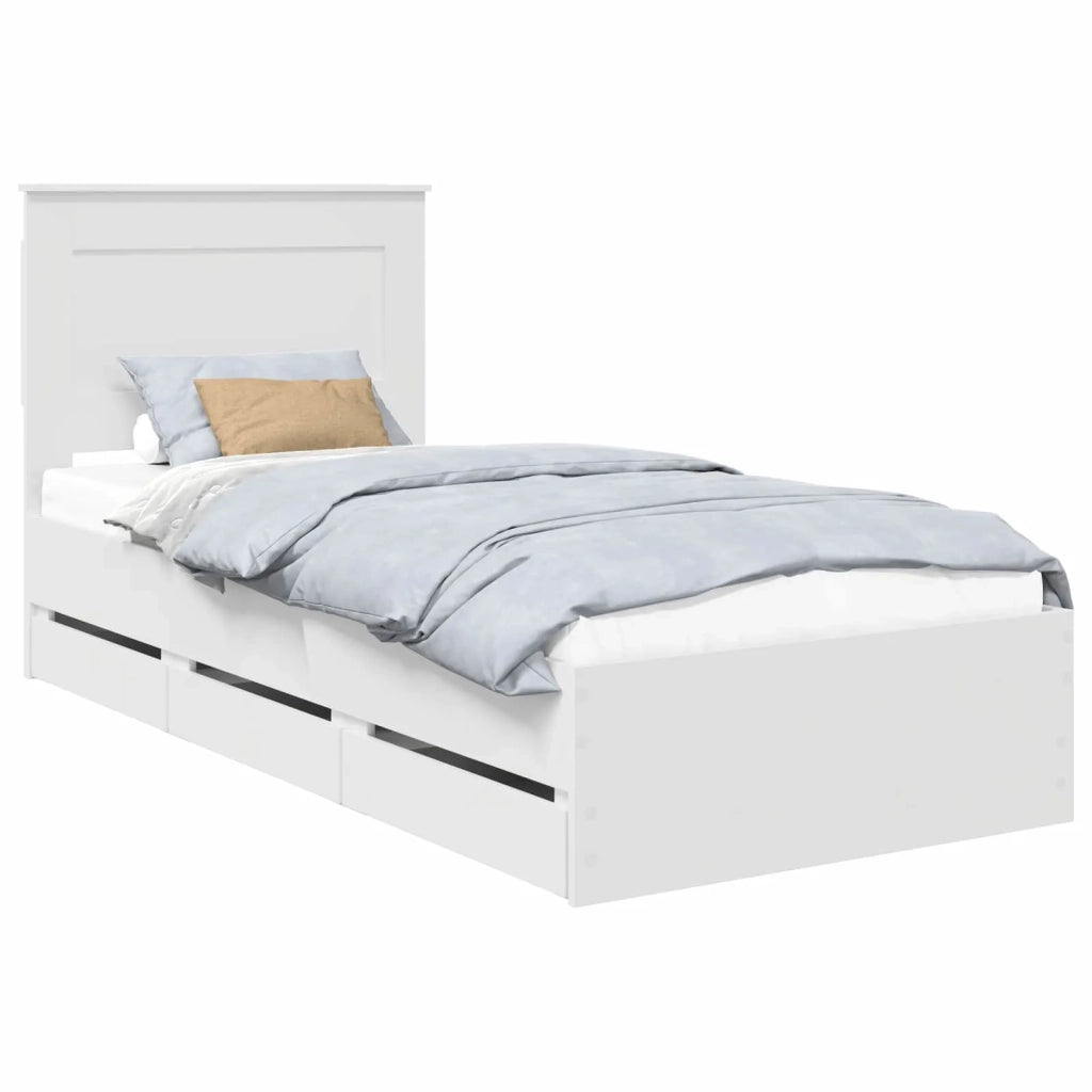 Struttura del letto Bianco 75 x 190 cm Legno Ingegnerizzato 3410214