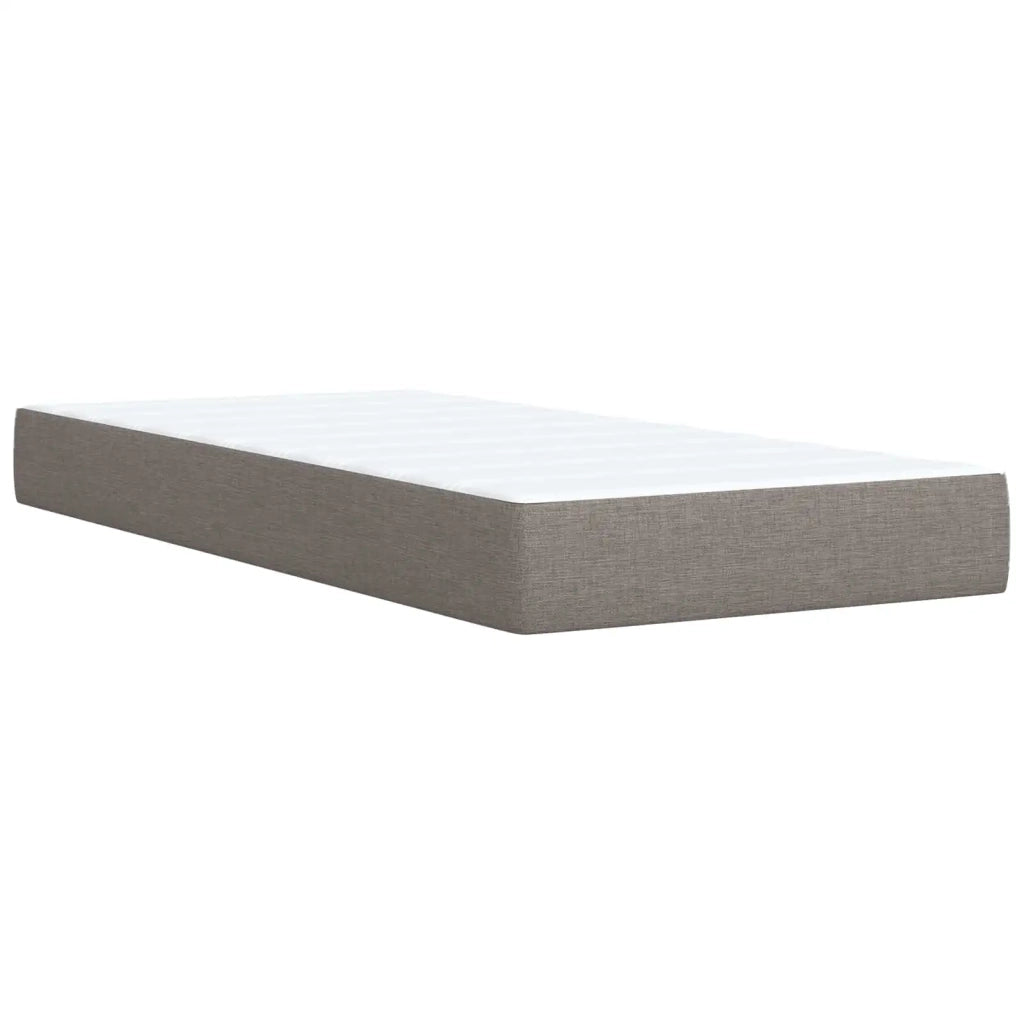 Letto box spring con materasso Tortora 80 x 200 cm Tessuto 3453287