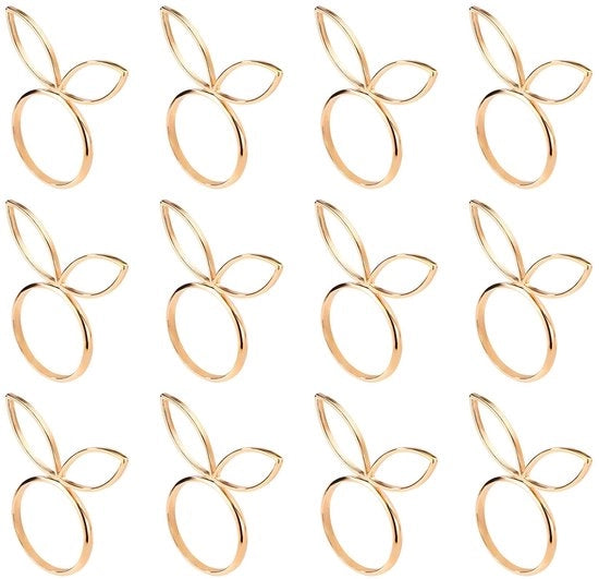 Decorazioni da tavola per primavera - 12 pezzi - Oro 

Modello: Paashaas Servetringen