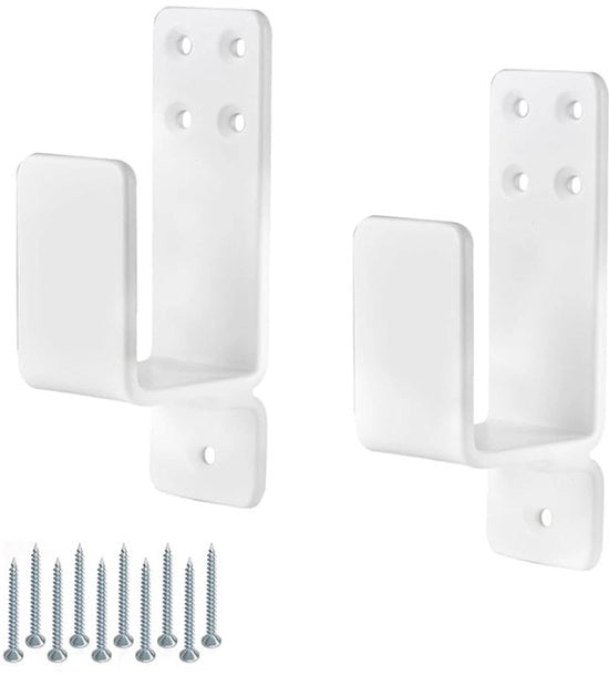 Serratura di sicurezza per porte - U-blocco metallico - 2 pezzi - Per legno 2x4 - Resistenze agli urti - 14,2 x 4 x 6,5 cm