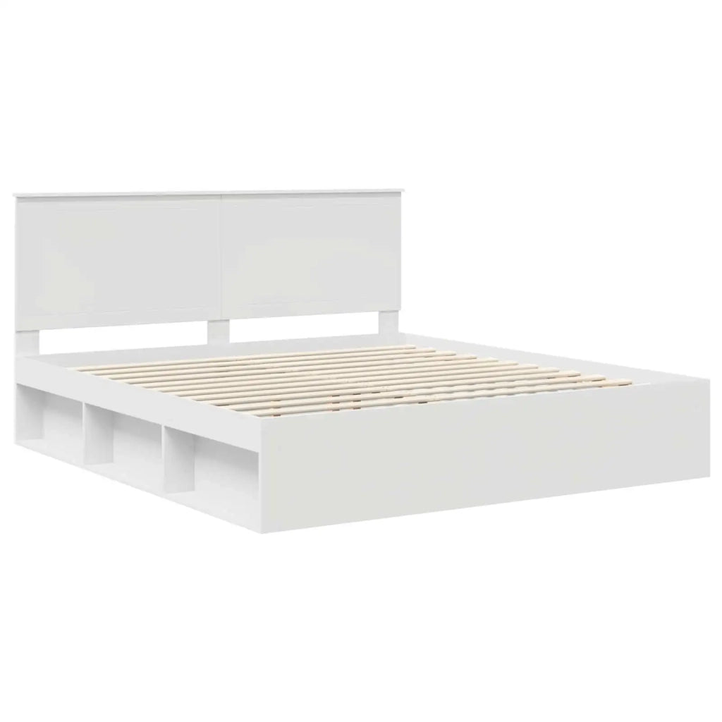 Struttura del letto-Giroletto-Rete del Letto Bianco 180 x 200 cm Pino massello 361165