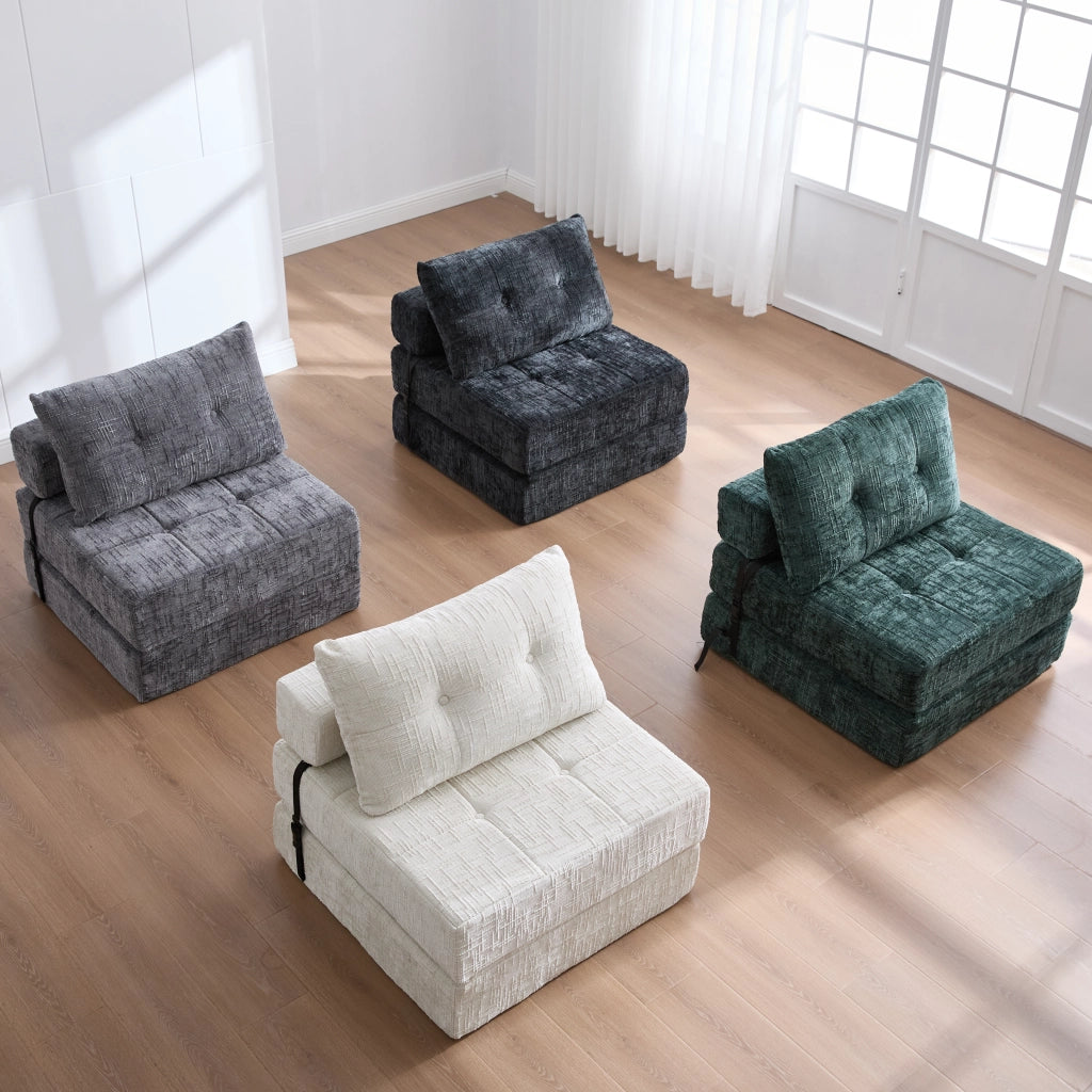 Divano Letto Pieghevole con Cuscini ¨C MINIMAL ¨C Materasso Foldable, Sofa da Terra