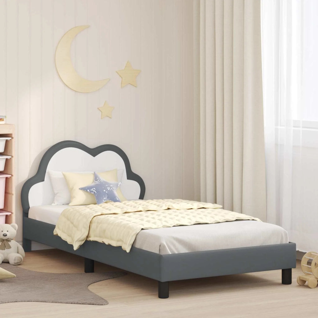 Struttura letto bambini con testata-Giroletto per bambini Grigio Chiaro 90 x 200 cm 354410