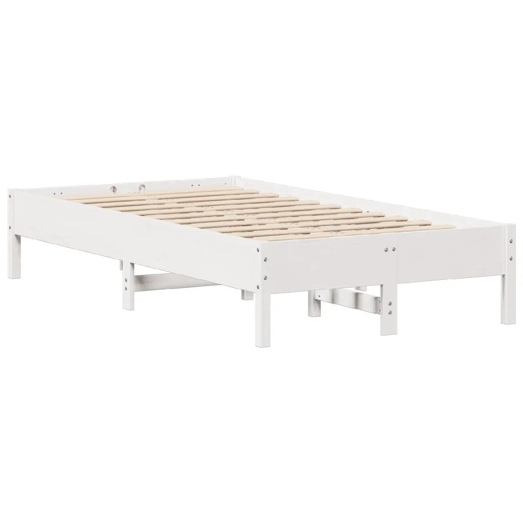 Letto senza Materasso Bianco 120x200 cm Legno Massello di Pino 3306151