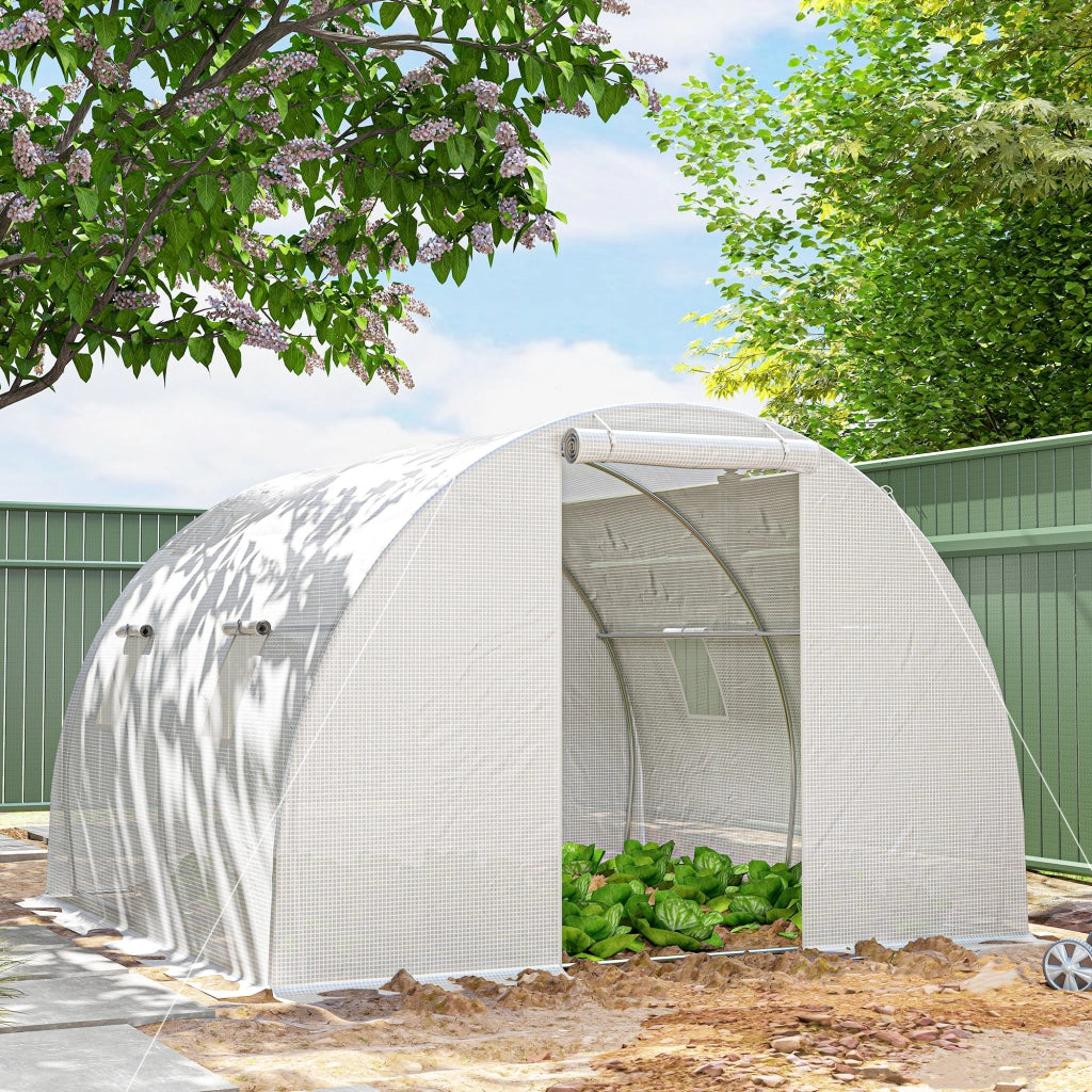 Serra da giardino tunnel 4 finestre ¨C Minimal ¨C 3x3x2 m bianco