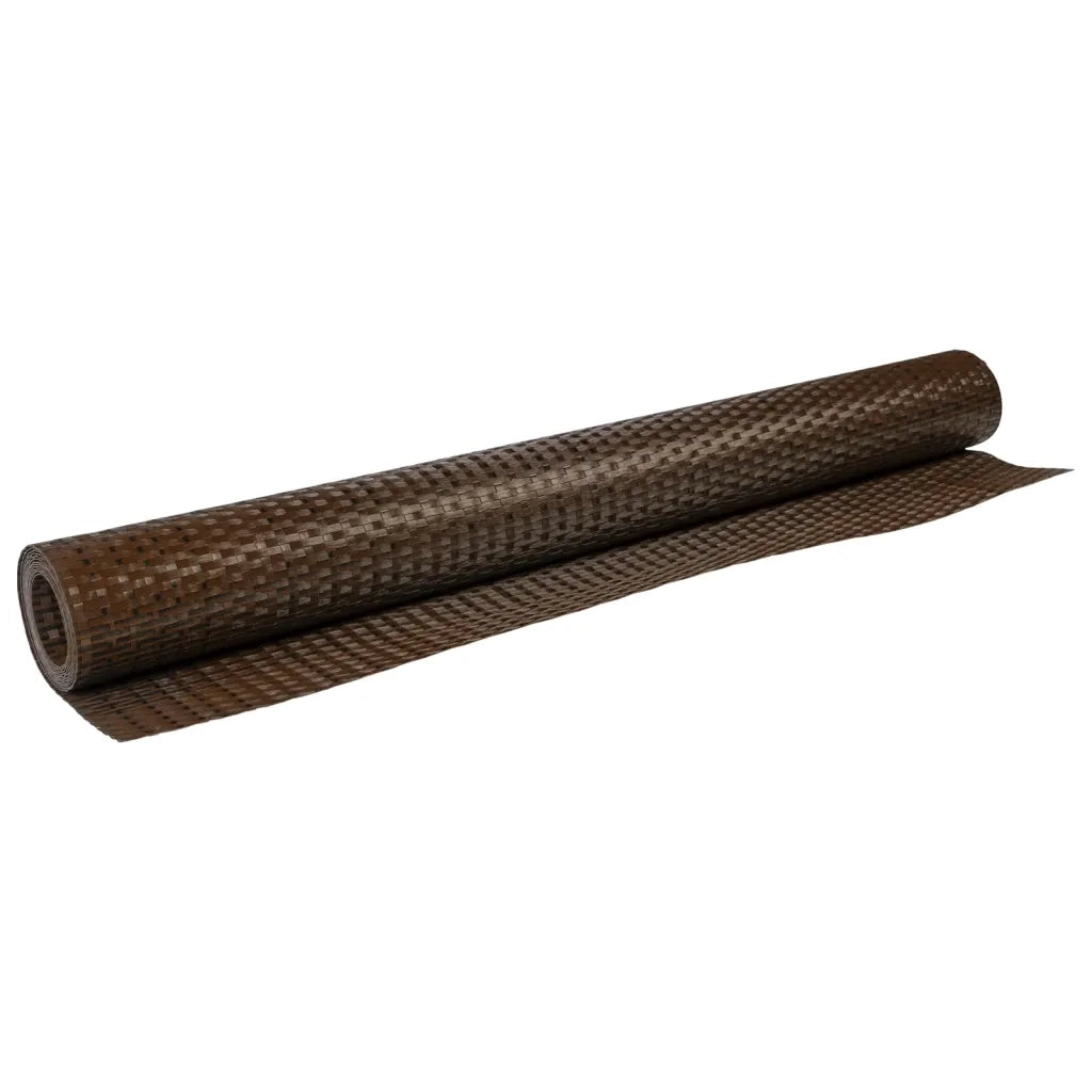 Paravento da Balcone Marrone e Nero 1000x80 cm in Polyrattan 156262