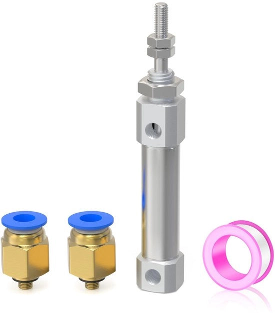 Cilindro Pneumatico in Acciaio Inox 10MM di Bore - Doppia Azione - 10MM di Strozzatura - Pressione fino a 0,8 MPA - Campo di Temperatura - Alta Resistenza
