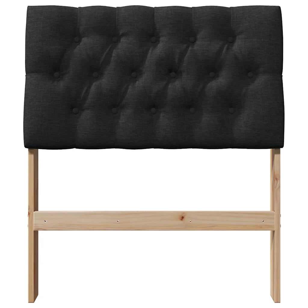 Testiera | Testata imbottita Nero 75 cm Pino massello