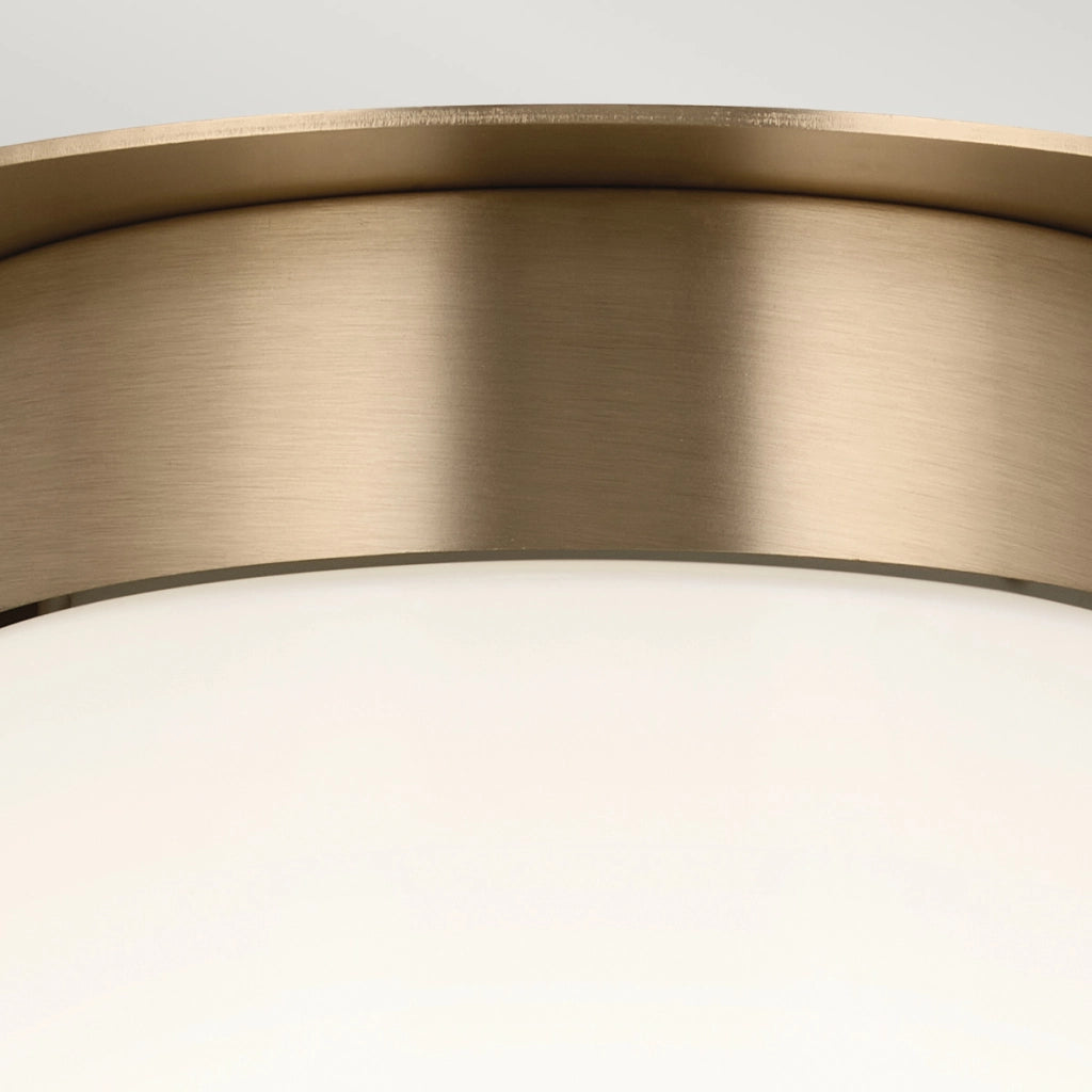 Plafoniera Albers Kichler oro vetro opale conica E27