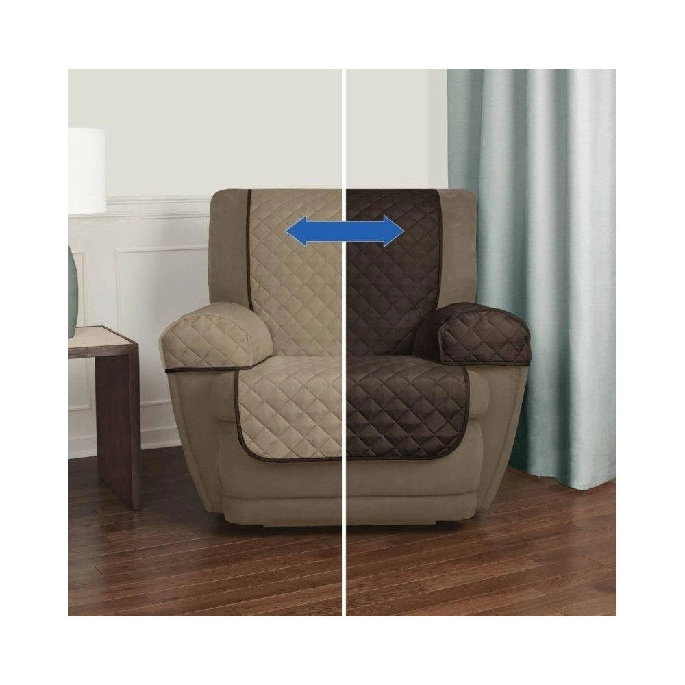 Trade Shop - Copri Poltrona Double Face Per Animali Cane Gatto Proteggi Da Peli 175cm X 64 Cm -