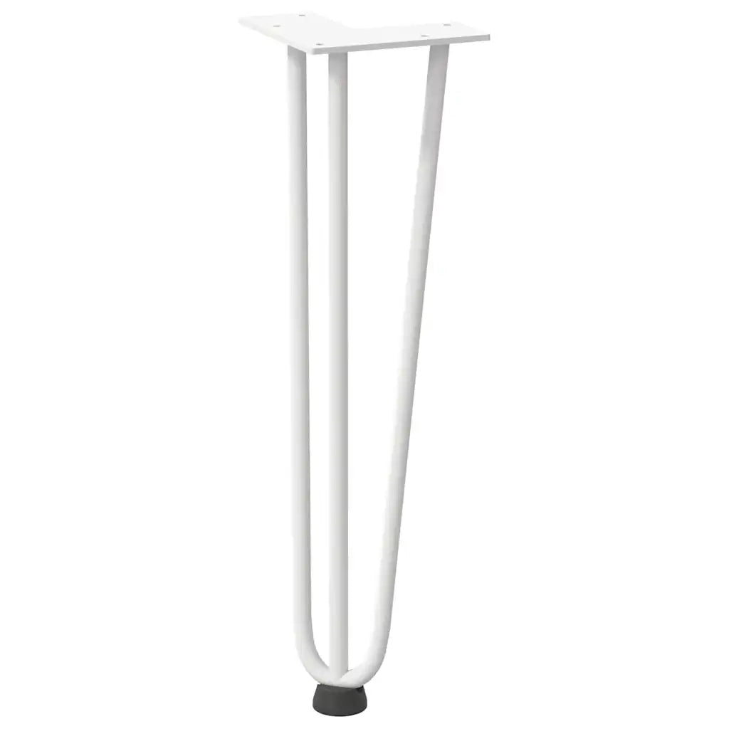 Gambe a forcina per tavolino 4 pz bianche 42 cm in acciaio massiccio 4012441