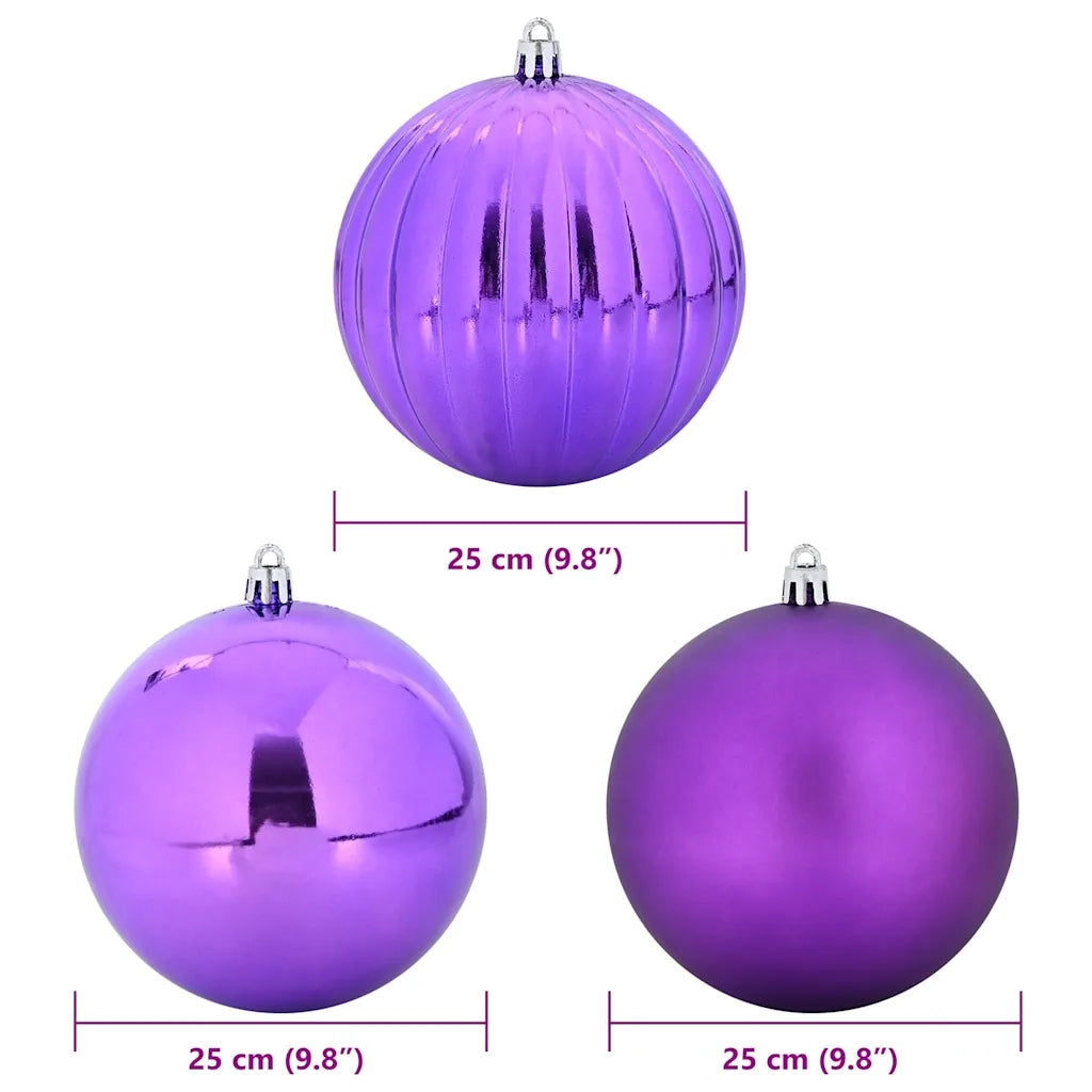 Set di Palline di Natale XXL 3 pcs Lillà Plastica 42018880