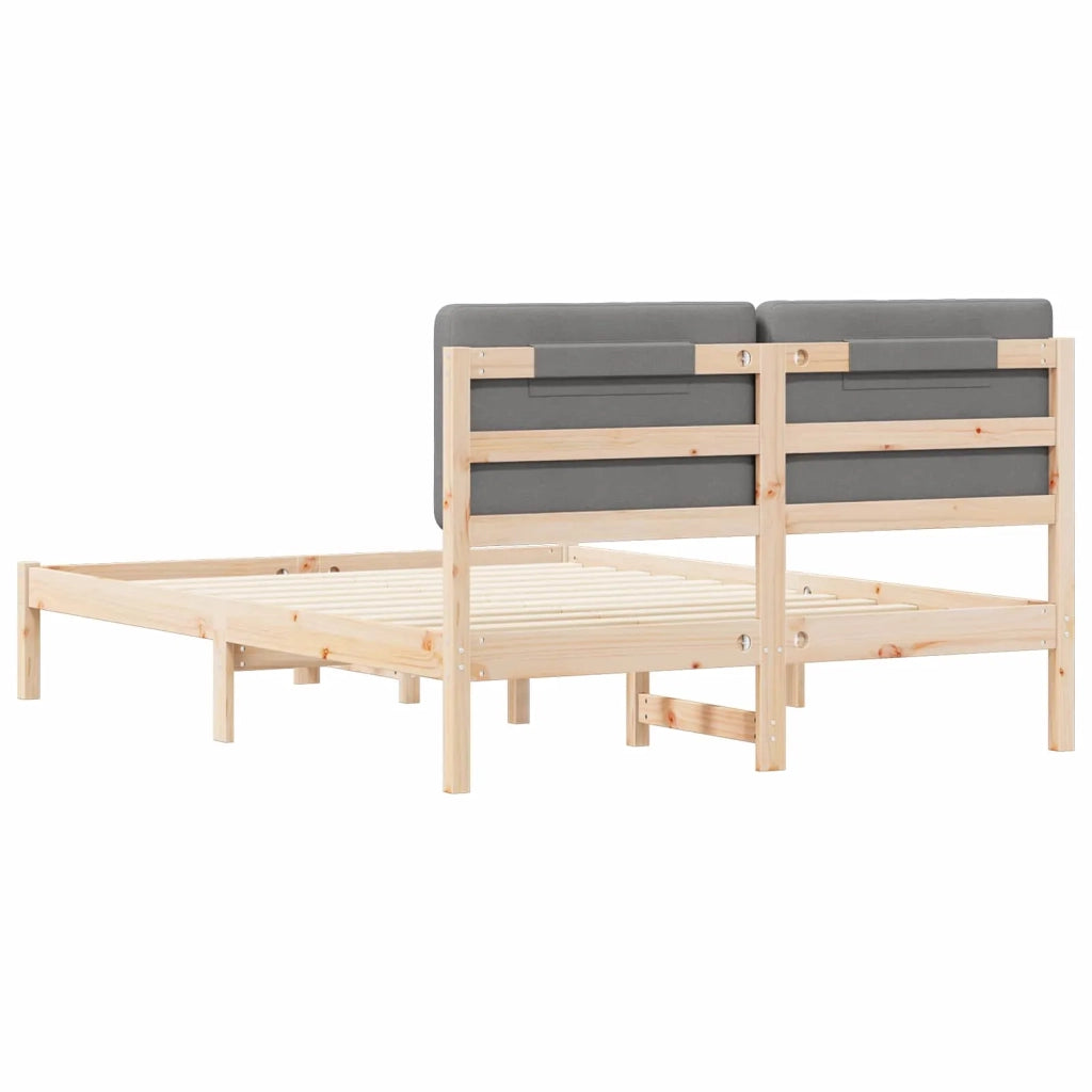 Letto con Testiera Rivestita-Struttura Letto con Testiera Grigio chiaro 150 x 200 cm 783339