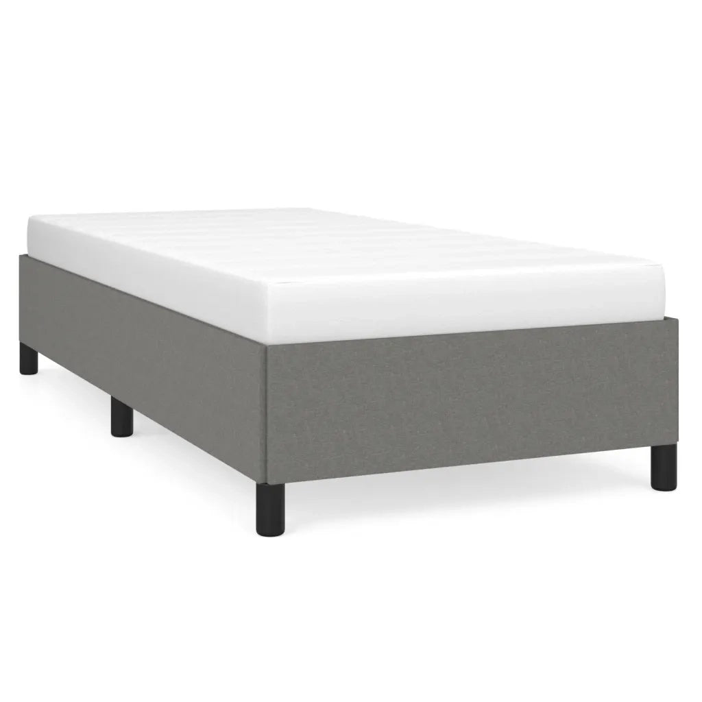 Letto singolo | Letto per adulti | Giroletto senza Materasso Grigio Scuro 80x200 cm Tessuto