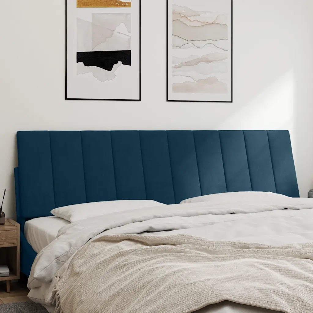 Cuscino Testiera Hanko Blu 180 cm in Velluto 374685