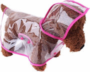 Reggisaco per cani, cuccioli e animali domestici | Leggero e impermeabile | Poncho in plastica trasparente Teddy per cani di piccola o media taglia | Dimensione M | Rosa
