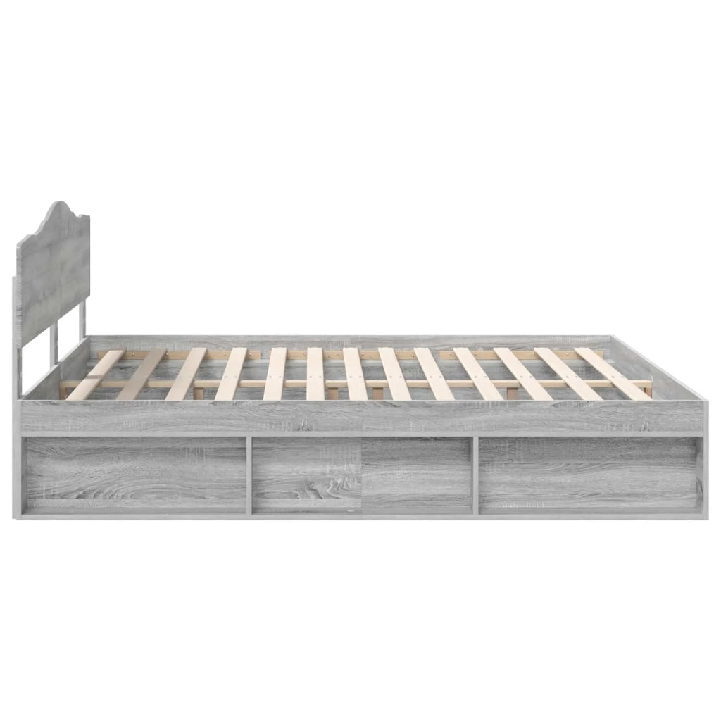 Struttura del letto Grigio Sonoma 180 x 200 cm Pino massello 3412867