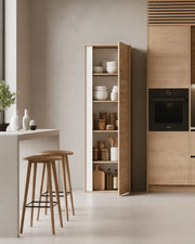 Armadio multiuso Joy - Dispensa salvaspazio con 4 ripiani regolabili - Struttura in virginia con finitura bianca - 60 L. x 176 H. x 35 P._